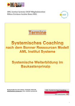 Broschüre zu den Terminen - AML Institut Systeme und Milton