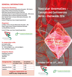 Vascular Anomalies - Aey Congresse GmbH