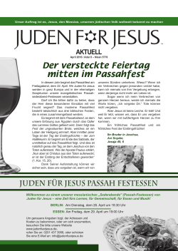 Rundbrief - Juden für Jesus Deutschland eV