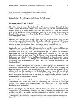Josef Honerkamp, Fakult&auml;t f&uuml;r Physik, Universit&auml;t