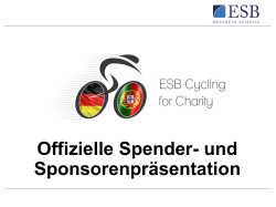 Offizielle Spender- und Sponsorenpräsentation - ESB