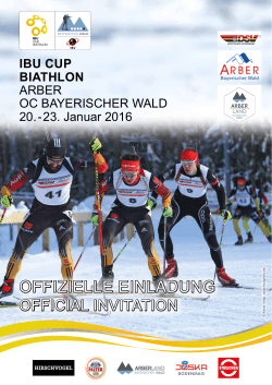 offizielle Einladung zum IBU Cup Biathlon zum