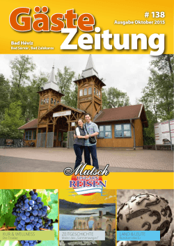 Gästezeitung 138. Oktober - Kur und Gesundheit in Bad Hévíz