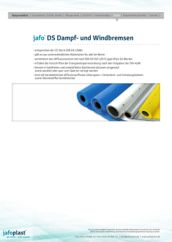 jafo&reg; DS Dampf- und Windbremsen