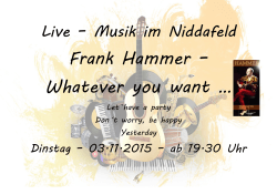 Frank Hammer – Whatever you want