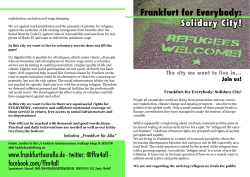 Frankfurt for Everybody: Solidary City!
