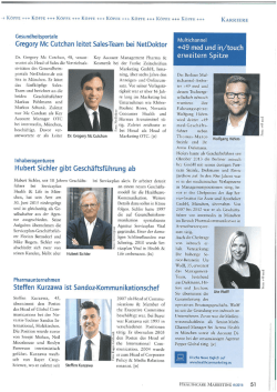 Gregory Mc Cutchan leitet SalesTeam bei NetDoktor