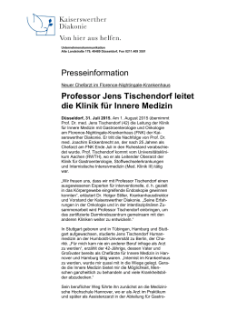 Professor Jens Tischendorf leitet die Klinik für Innere Medizin
