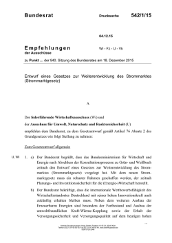 Drucksache 542/1/15