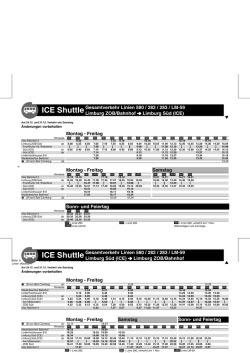 ICE ShuttleGesamtverkehr Linien 580 / 282 / 283 / LM