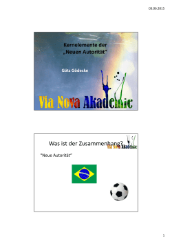 Kernelemente der Neuen Autorität
