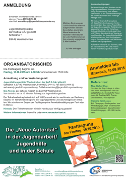 Die &bdquo;Neue Autorit&auml;t&rdquo; in der Jugendarbeit/ Jugendhilfe und in der