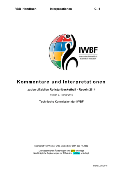 Interpretationen - DRS Rollstuhlbasketball