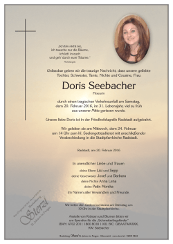 Doris Seebacher - Bestattung Sterzl