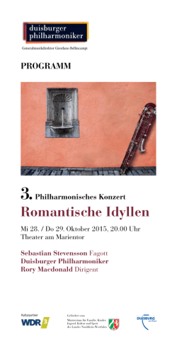 Romantische Idyllen - Die Duisburger Philharmoniker
