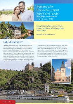 zum Flyer "Romantische Rhein-Kreuzfahrt durch drei Länder"
