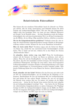 Relativistische Fahrradfahrt
