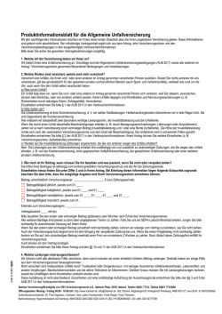 Produktinformationsblatt - Itzehoer Versicherungen