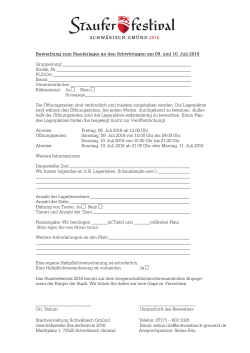 Anmeldeformular Stauferlager 2016