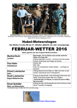 Hubel-Wetter 0216 - Lohn