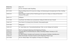 Donnerstag Raum: U52 09:00-09:15 Prof. Dr. Christoph Asmuth