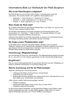Infoblatt 1.Stufe - Pfadi Burghorn Wettingen