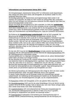 Informationen zum GA 2015 und GA 2016