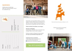 Informationsflyer - Verantwortung Leben