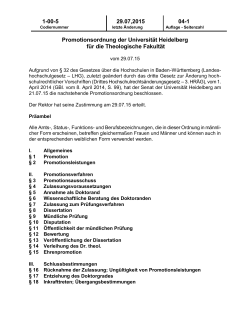 Promotionsordnung der Universität Heidelberg