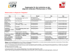 Hygieneplan Lehrk&uuml;chen APS