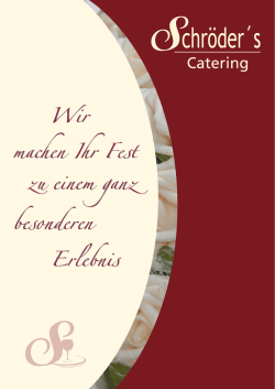 Unsere Brosch&uuml;re - Schr&ouml;der`s Catering