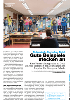 Gute Beispiele stecken an - P&auml;dagogische Hochschule Z&uuml;rich