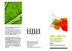 Unser Service - Health Blossom Hoffarth