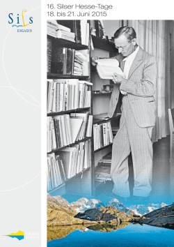 16. Silser Hesse-Tage 18. bis 21. Juni 2015