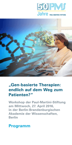 Workshop Programmheft - Paul-Martini