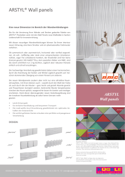 ARSTYL® Wall panels - KÜGELE Profile GmbH