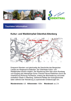 Touristen Information Kultur- und Waldlehrpfad Odenthal