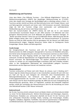 Globalisierung und Tourismus