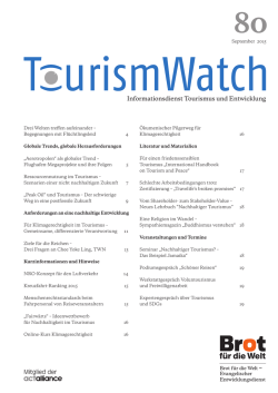 Informationsdienst Tourismus und Entwicklung