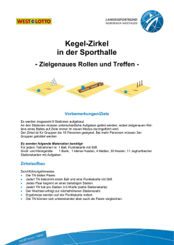 Kegel-Zirkel in der Sporthalle
