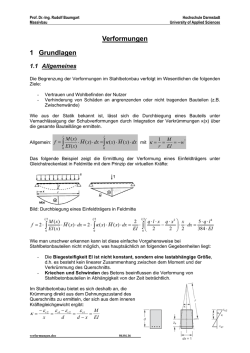 Verformungen 1 Grundlagen - Prof. Dr.