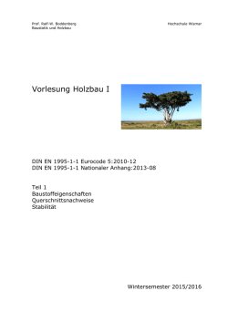 HB-I Skript Teil 1 - Baustatik und Holzbau