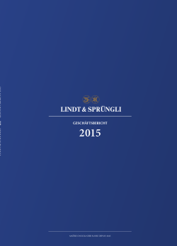 Geschäftsbericht als PDF - Online Report 2015 Lindt & Sprüngli AG
