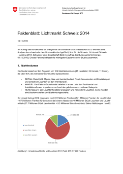 Faktenblatt: Lichtmarkt Schweiz 2014
