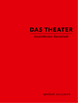 Spielzeitheft 2015/2016 - Staatstheater Darmstadt