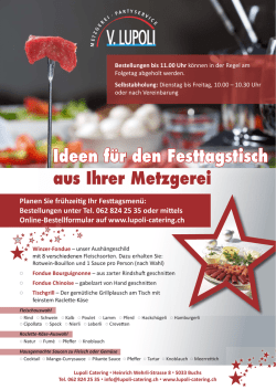 Ideen f&uuml;r den Festtagstisch aus Ihrer Metzgerei