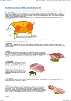 Fleischkunde Schwein
