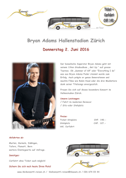 Bryan Adams Hallenstadion Zürich - Kleibenzett`l