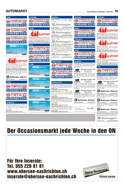 Obersee Nachrichten, 21.1.2016