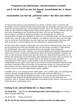 Hochschullehre & Kritik